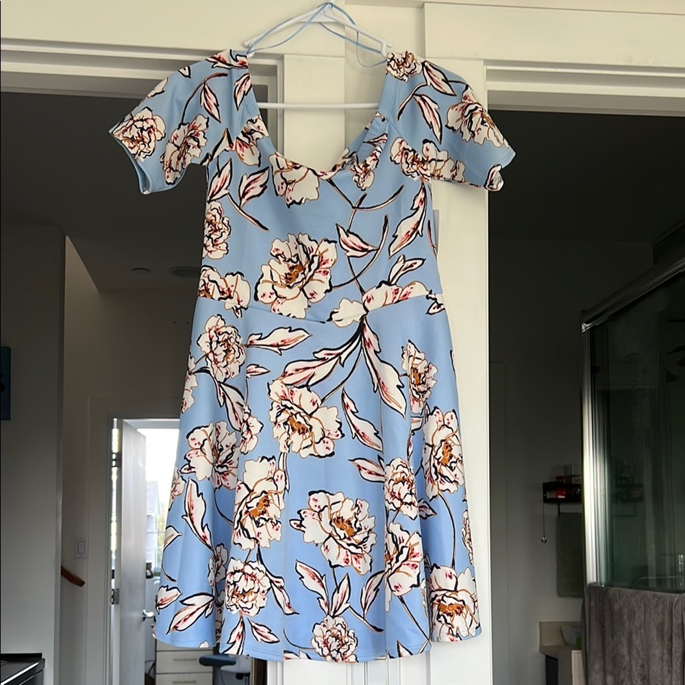 Nine Britton NWT Floral Blue Dress